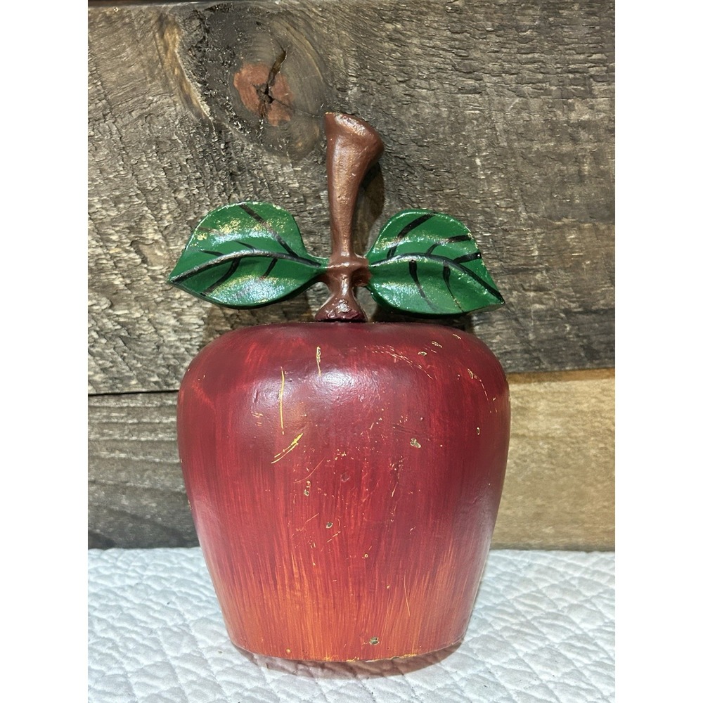 Vintage Cast Iron Apple Door Stop 7" Book‎ End
